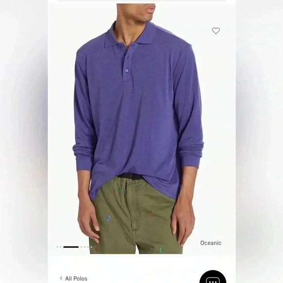 Outdoor Voices Birdie Long Sleeve Polo XXS Black Golf Preppy Oversized - Picture 13 of 13